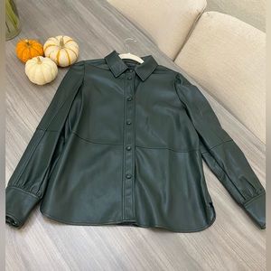 Faux Leather Shacket Marc New York